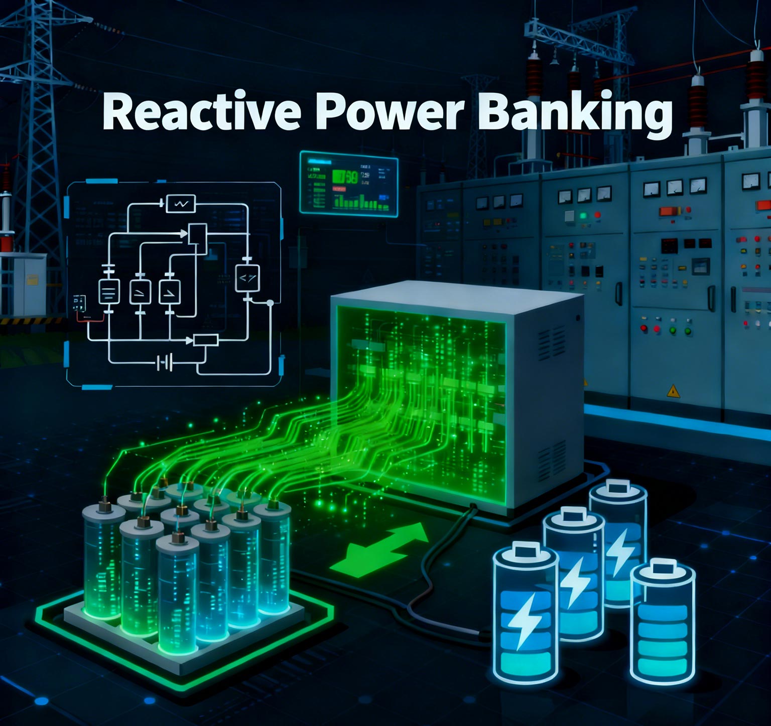 Что такое концепция «банка реактивной мощности» или «распределения реактивной мощности» в контексте интеллектуальной сети?