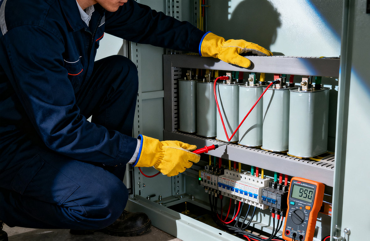 Существует ли неинвазивный способ контроля внутреннего состояния силовых конденсаторов, например, их эквивалентного последовательного сопротивления (ESR)?