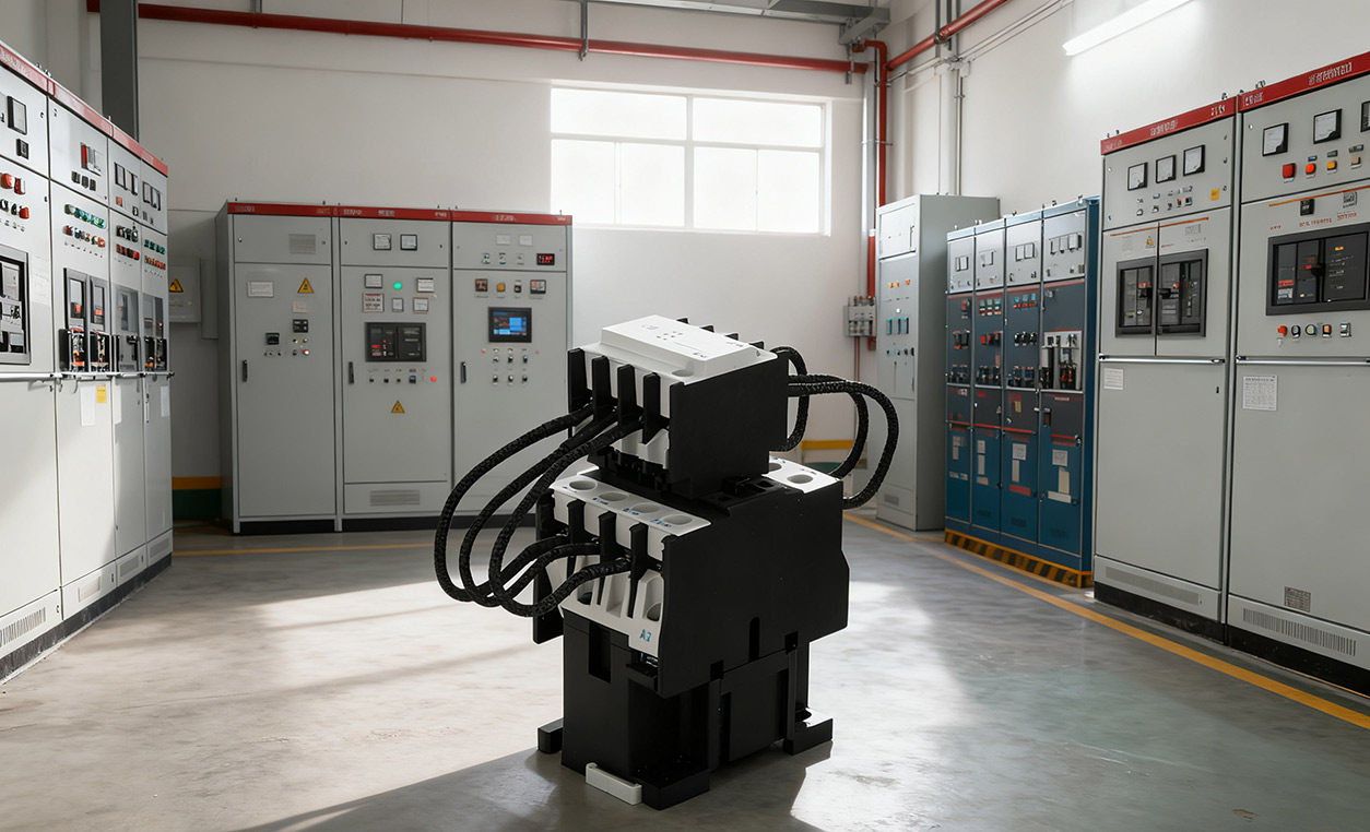 Какие специальные конструкции имеет система магнитной цепи контактора серии CJ19, чтобы выдерживать большую электромагнитную силу и тепловое напряжение, возникающее в результате частых переключений?